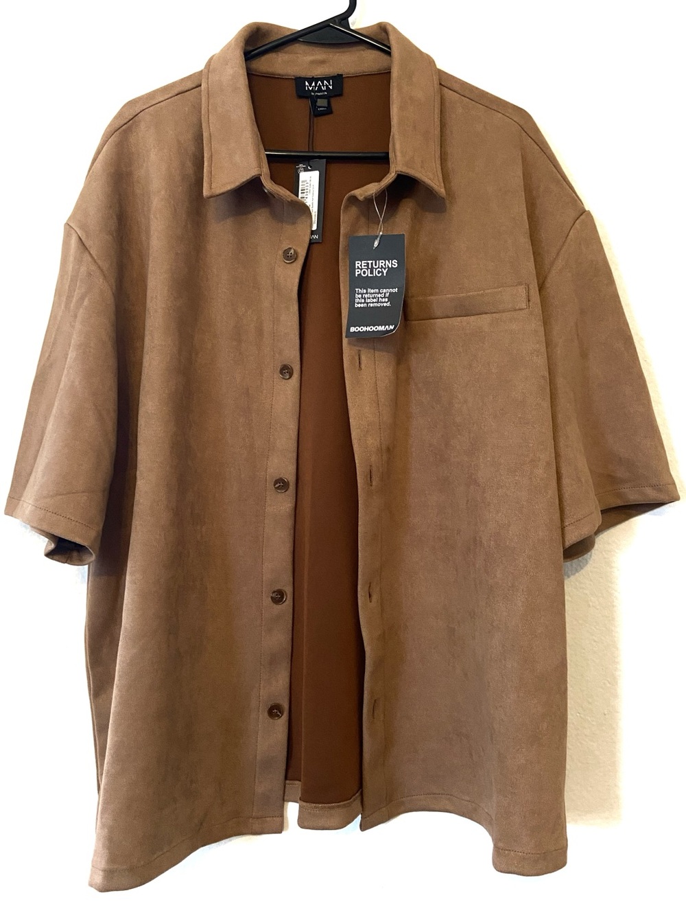 NWT boohoo Man Button Up Shirt XL